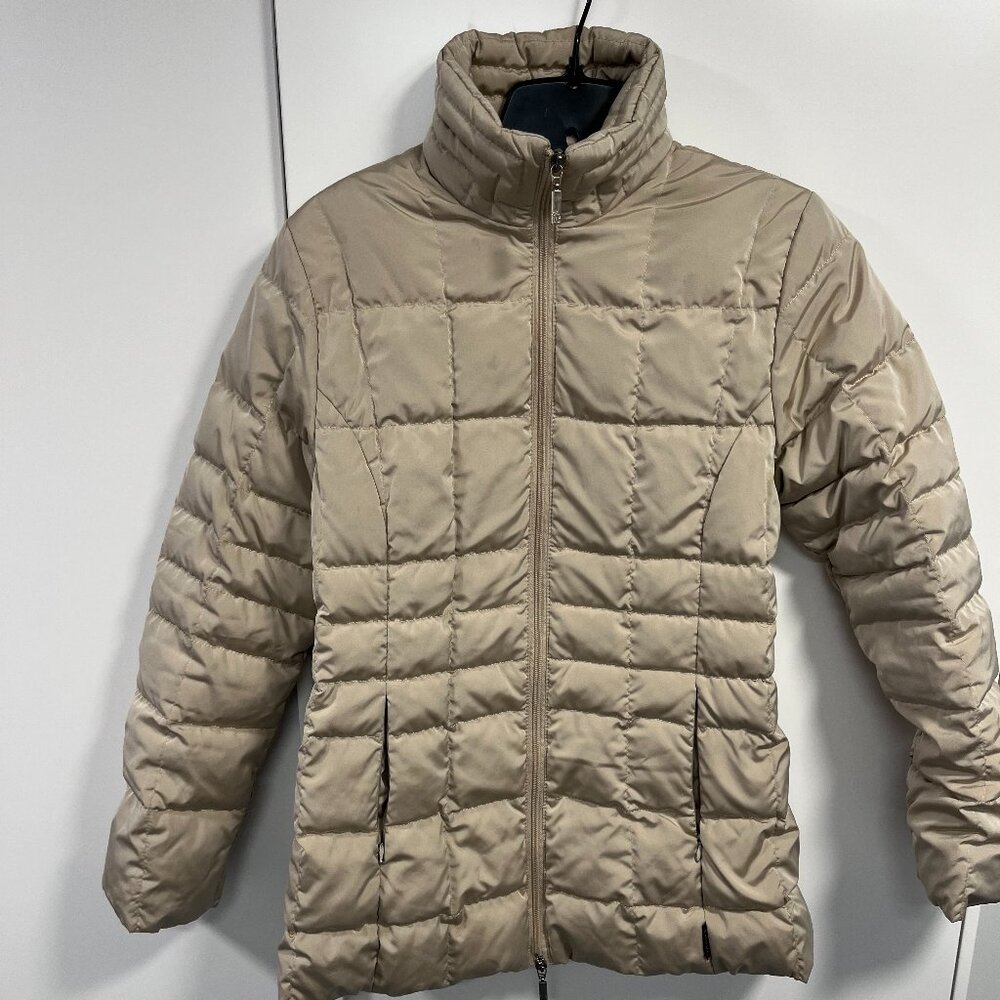 Moncler Beige Down Puffer Jacket Size 0 Lightweight Quilted Coat
